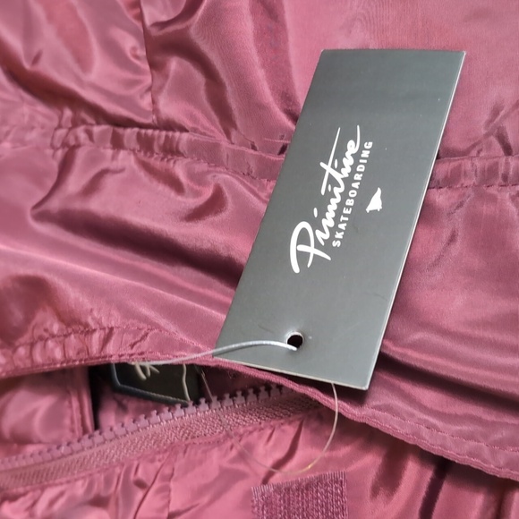 *NWT* Primitive Hooded Anorak Windbreaker Size XXL in Maroon and Black - Picture 3 of 11